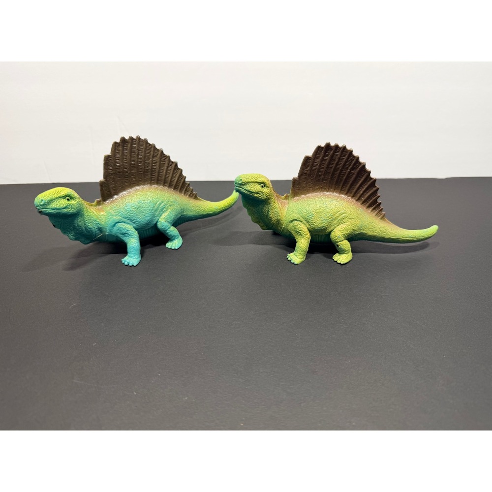 2 Greenbrier International Dimetrodon Dinosaur Toy Figures Green